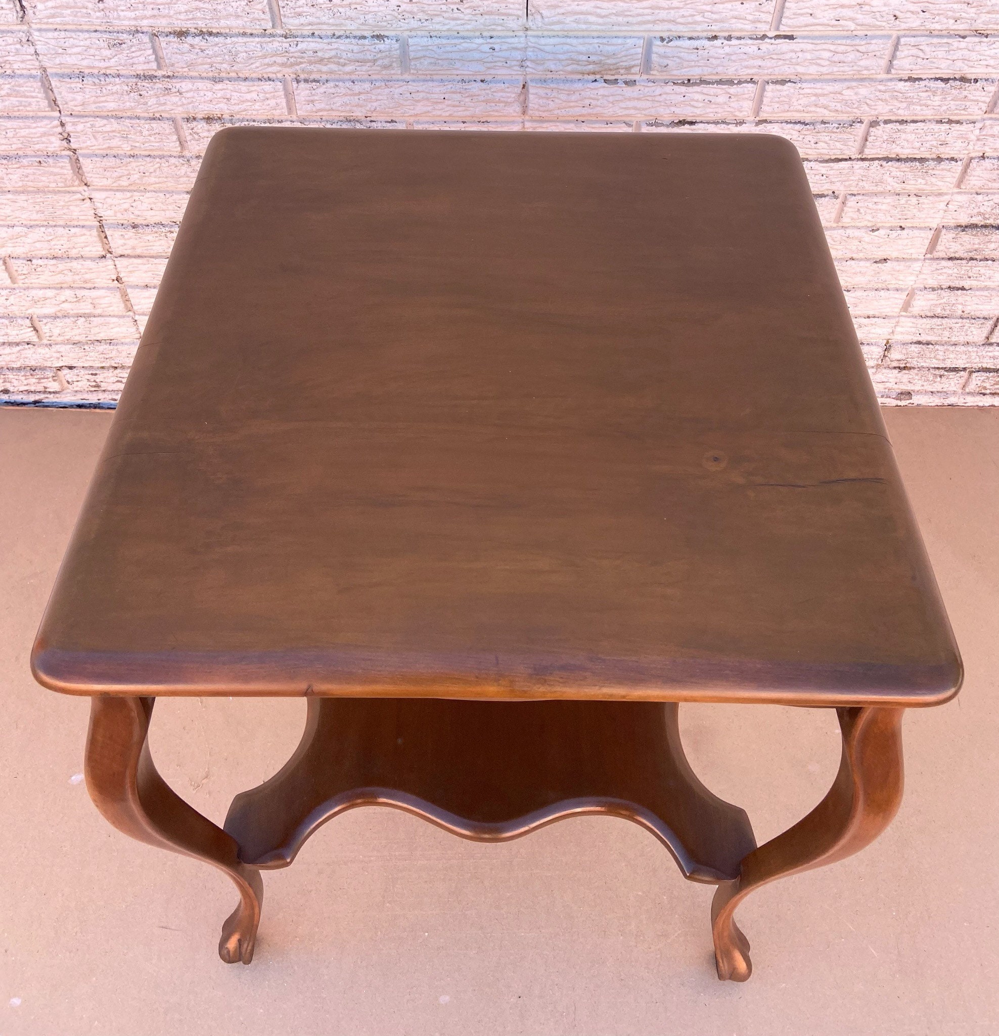 Vintage Queen Anne Parlor Table Lamp Table Side Table Etsy