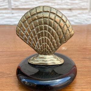 Vintage Brass Seashell Paperweight