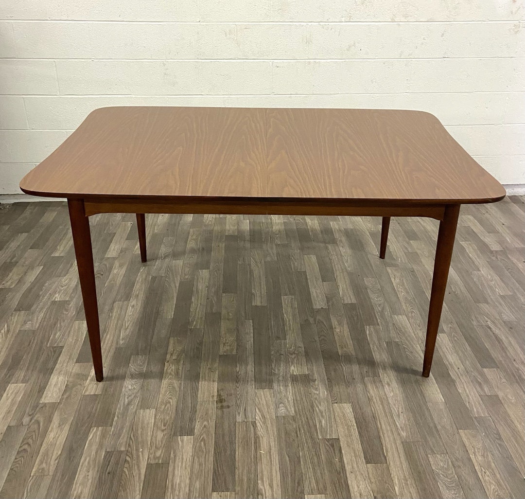 Vintage Mid Century Modern MCM Wood and Formica Dining Table - Etsy