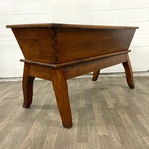 Antique Primitive 1800s Country French Provincial Walnut Dough Bin or Kneader