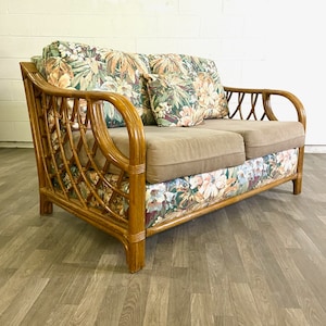 Rattan Loveseat Etsy