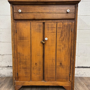 Antique Primitive American Jelly Cupboard Pie Safe Cabinet