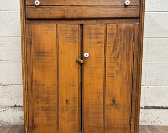 Antique Primitive American Jelly Cupboard Pie Safe Cabinet
