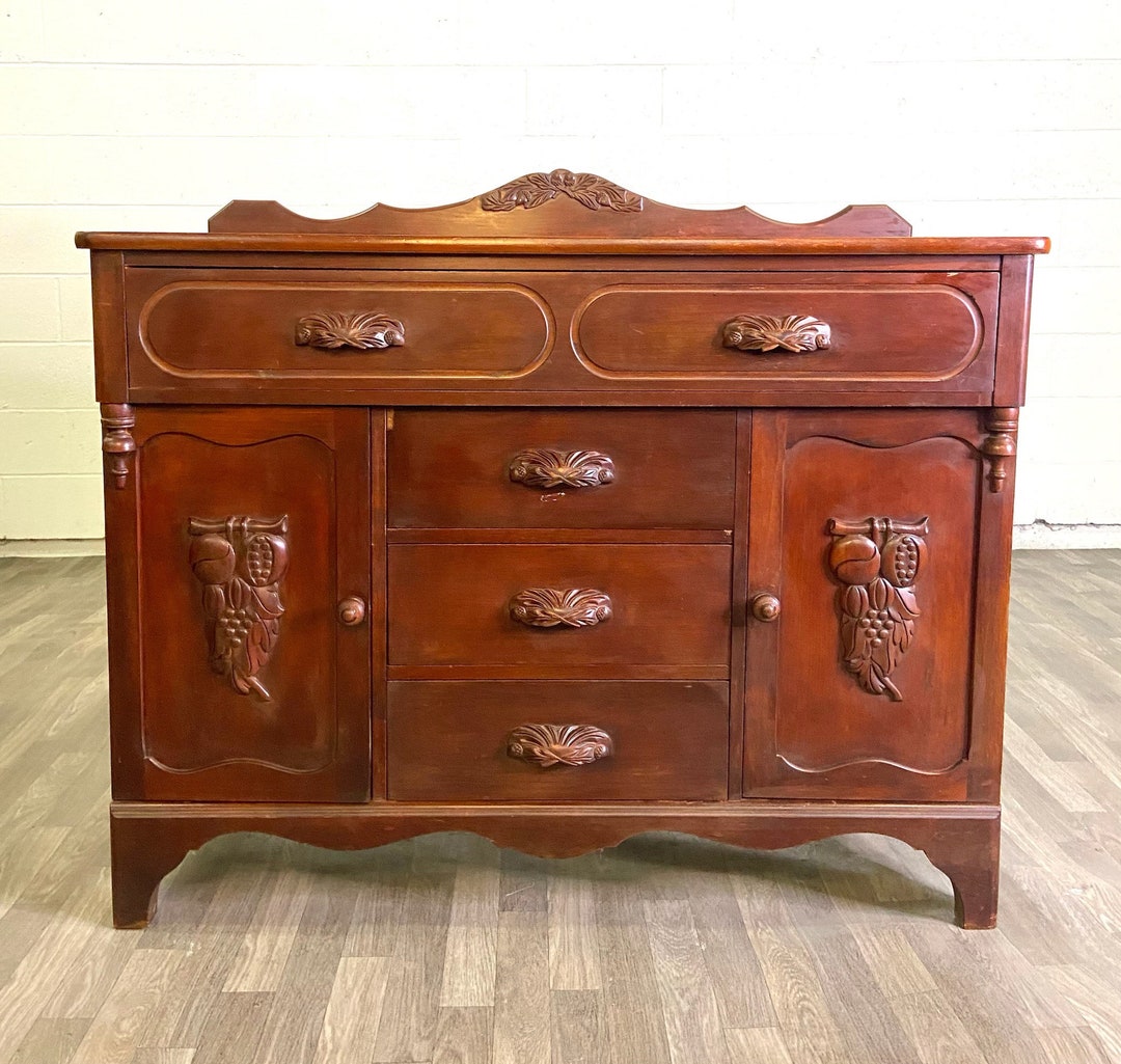 Vintage Carl Forslund Quaint American Cherry Sideboard Etsy