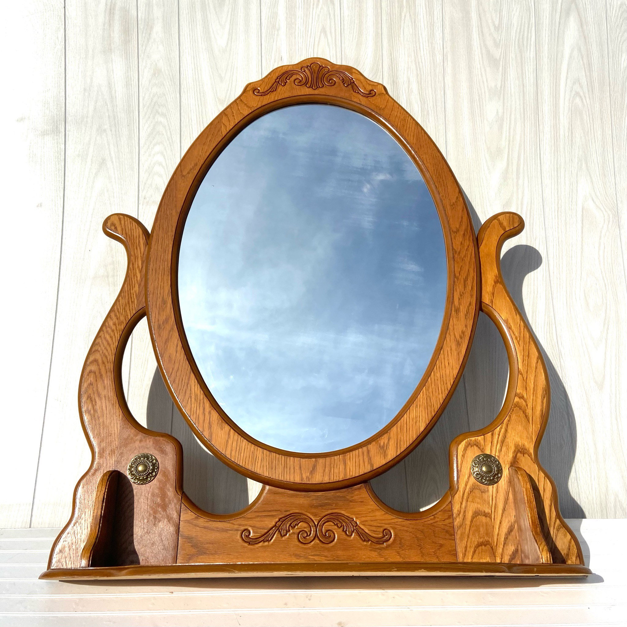 Unique Solid Oak 'Bow' Mirror - general for sale - by owner