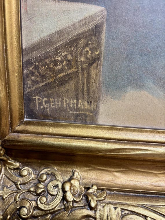 Antique Paul Gehrmann Signed and Framed Oil Painting - Etsy