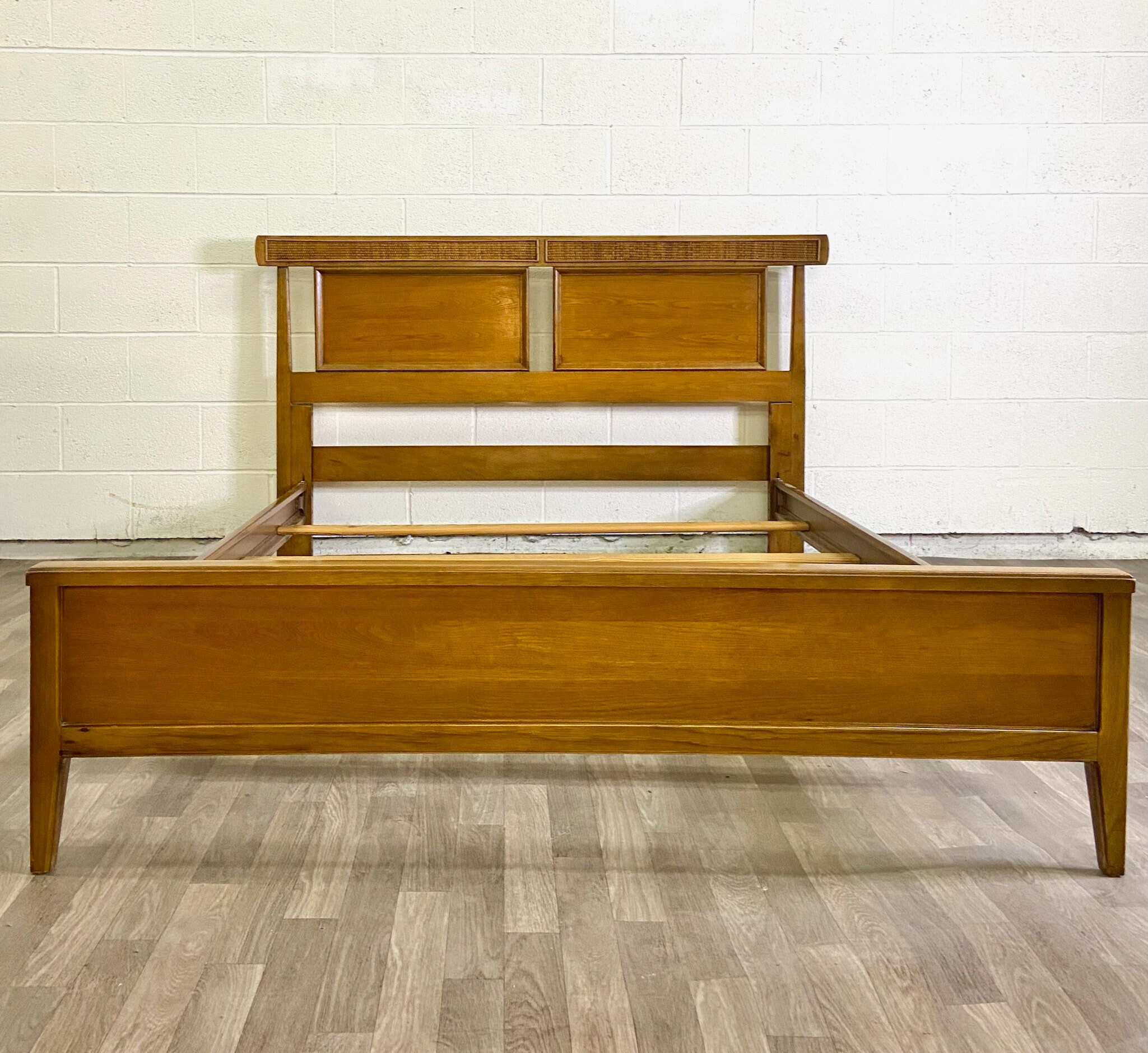 Vintage Mid Century Modern MCM Full Size Double Panel Bed Etsy