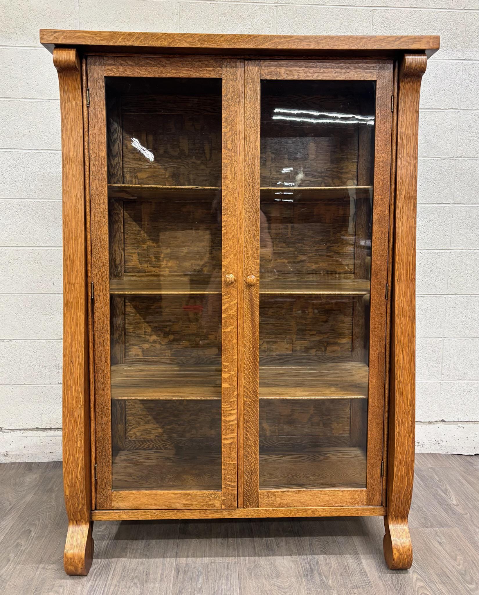 Glass Door Book Cabinets Vintage - Etsy
