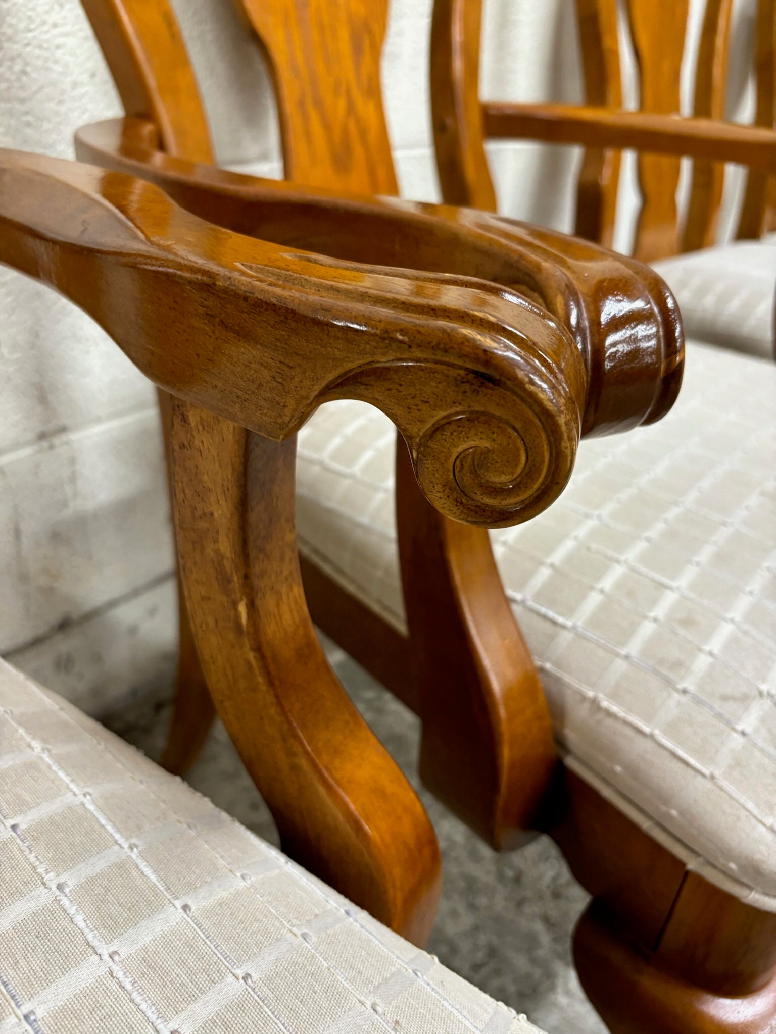 椅子 vintage USA UNIVERSAL chair Vintage Universal Furniture Queen Anne Style Dining Chairs