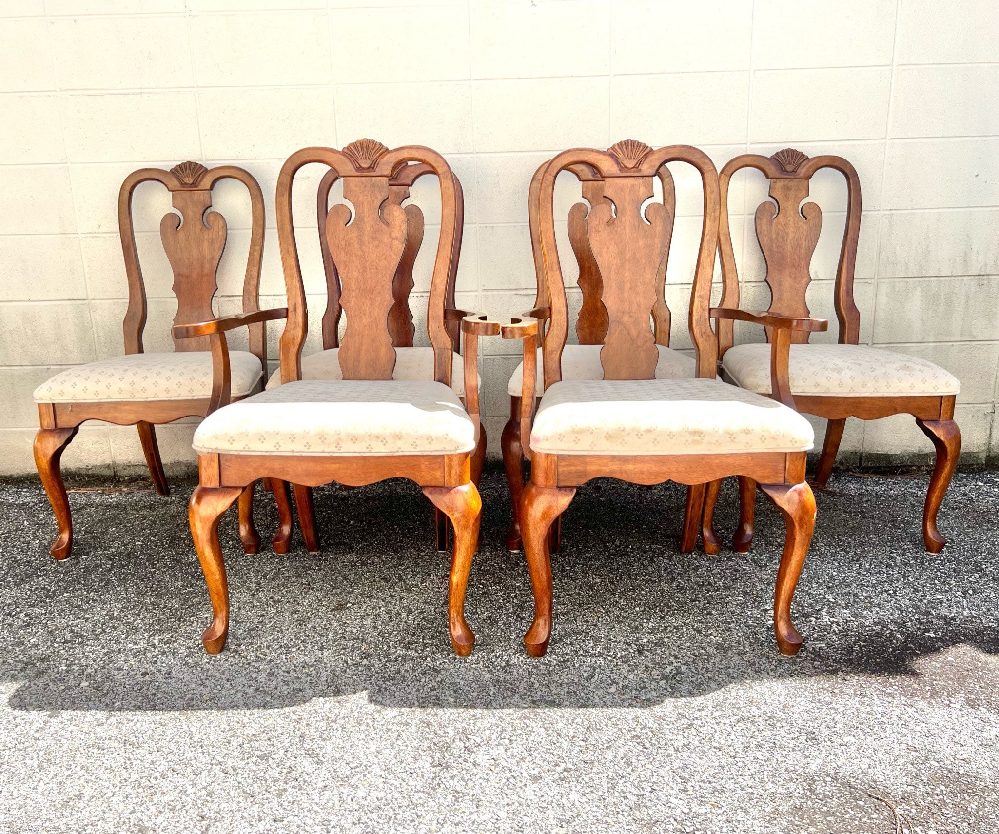 Maak los Intens Idool Vintage Queen Anne Style Dining Chairs by Universal Furniture - Etsy België