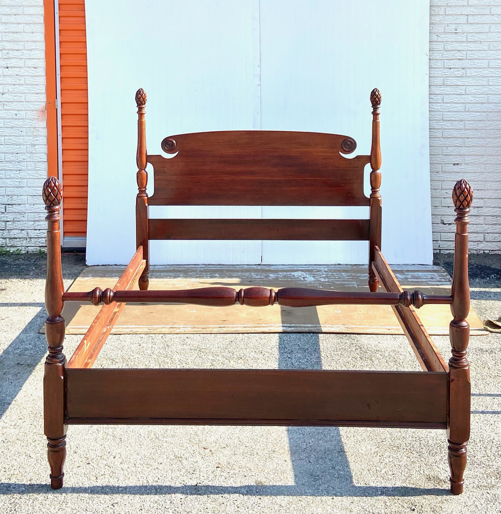 Vintage Cherry Wood Full Size Four Poster Bed Etsy