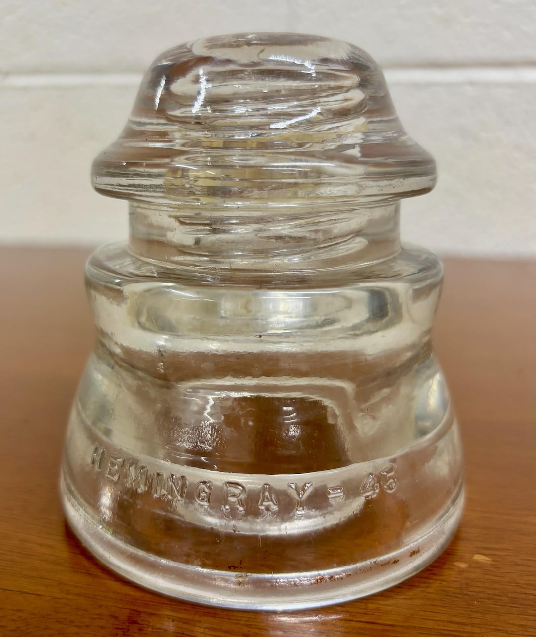 Vintage Hemingray 45 Clear Glass Insulator - Etsy
