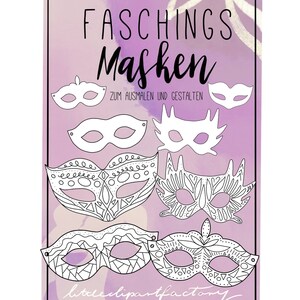  Template Carnival Masks to Color and Design PDF DIY - Etsy Bildidee 