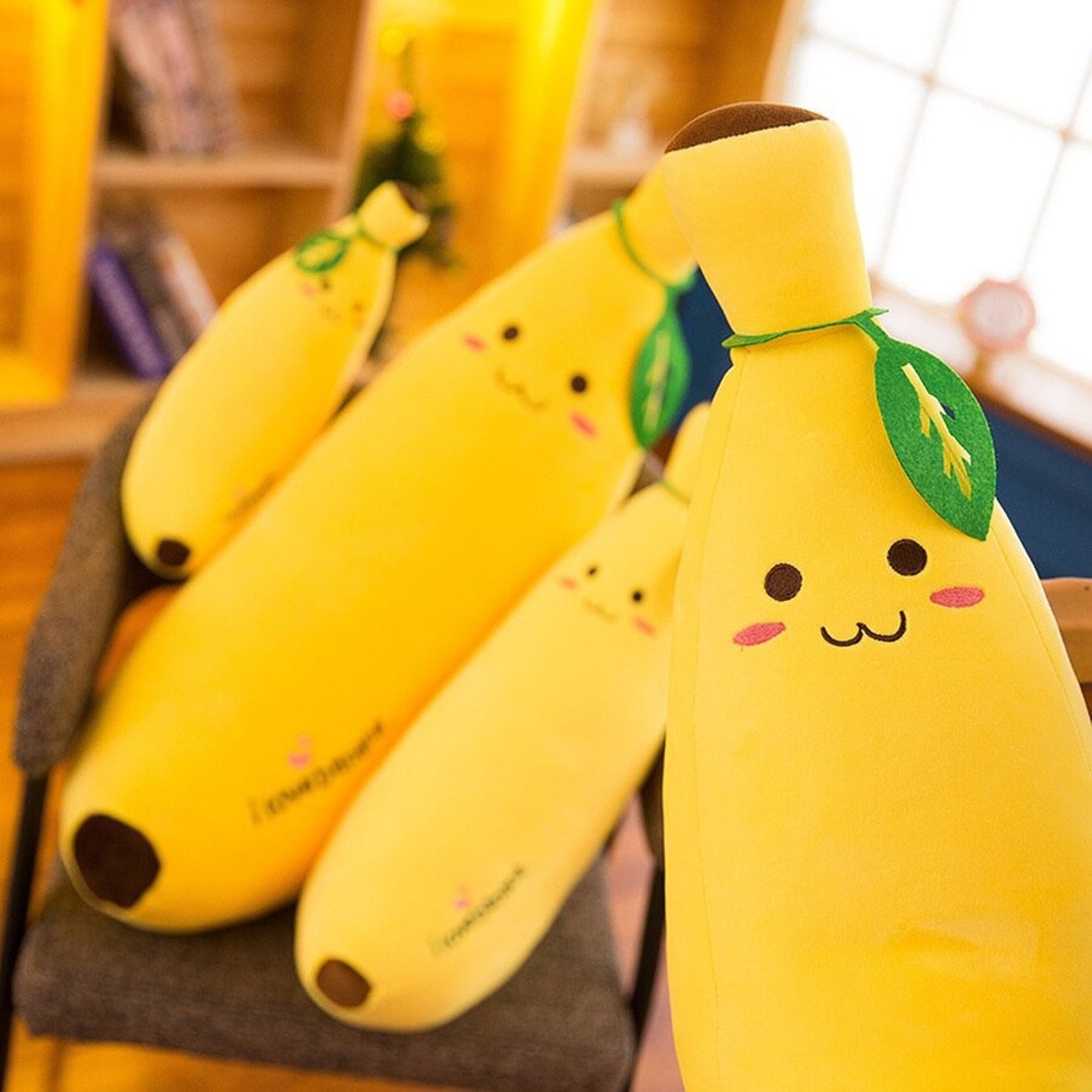 Banana Plush Toy Handmade Soft Fruit Toys Creative Cartoon Etsy