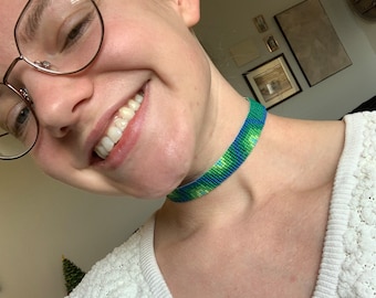 Handmade loom choker necklace