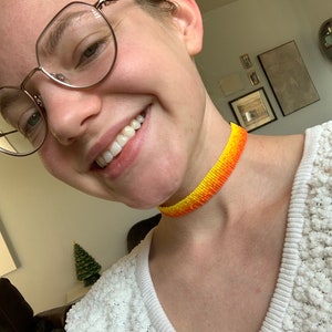 Handmade loom choker necklace