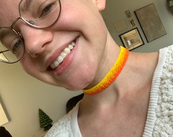 Handmade loom choker necklace