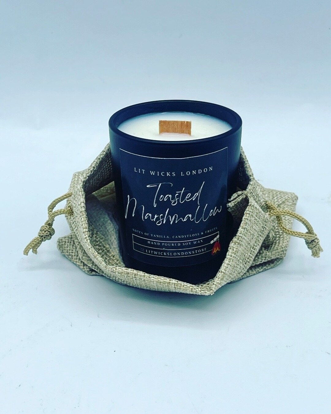 Handmade Wooden Wick Soy Wax Vegan Candle 9cl Toasted Etsy