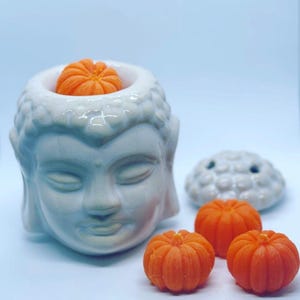 Kürbiswachs schmilzt | Handarbeit | Soja Vegan | Stark duftende Wachs Melts | Kürbis-Gewürz | Halloween Wachs schmilzt | Herbst Wachs Melts | Festlich