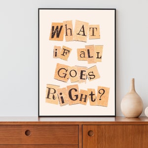 What If Poster, Indie Room Decor, Motivational Wall Art, Trendy College Apartment Decor, Retro Poster, Y2K Room Decor, Printable Wall Art