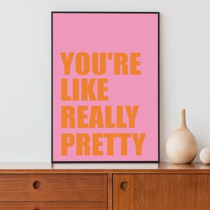 Self Love Quote, Preppy Pink Wall Art, Eclectic Decor, Maximalist Decor, Bold Colorful Wall Art, College Apartment Decor, Printable Wall Art