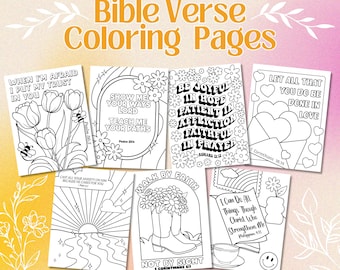 Bible Verse Coloring Pages, Faith Based Digital Coloring Book, Christian Coloring Pages for Adults and Kids, Mental Health Coloring Pages
