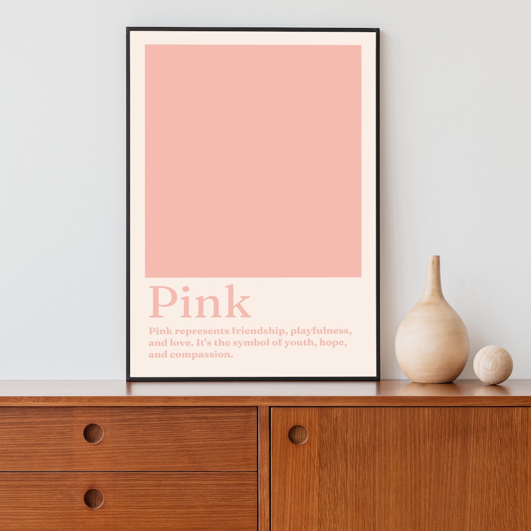 Pink Quote Wall Art Definition Print Aesthetic Room Decor Etsy