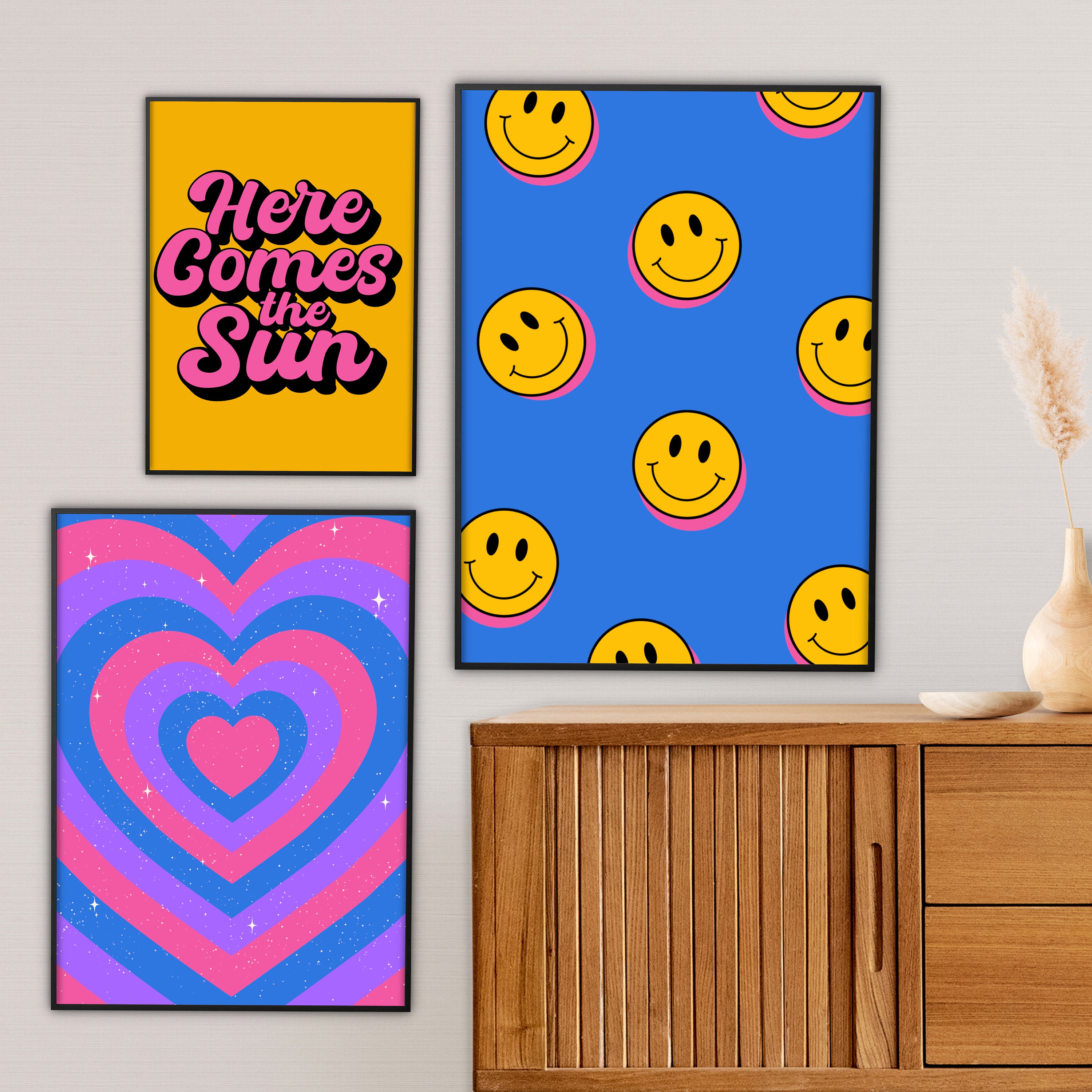 Indie Room Decor Gallery Wall Set Funky Wall Art Groovy Etsy