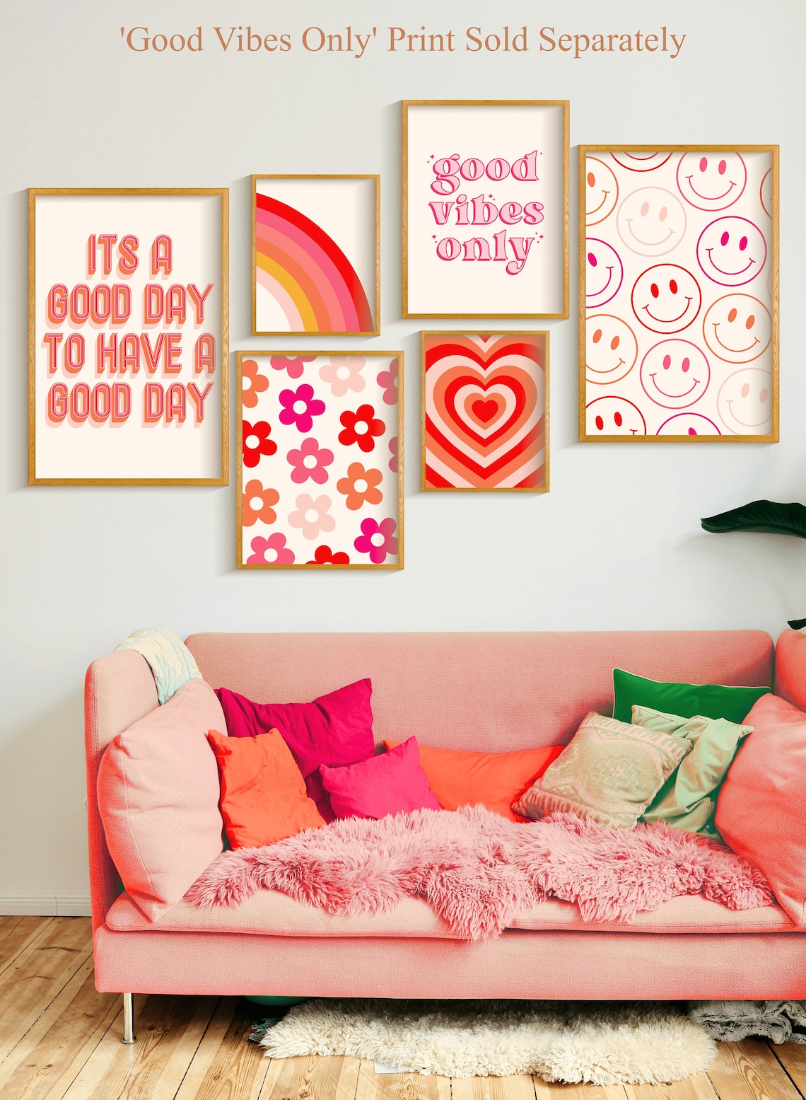 Preppy Room Decor Retro Wall Art Set of 5 Groovy Wall Art - Etsy