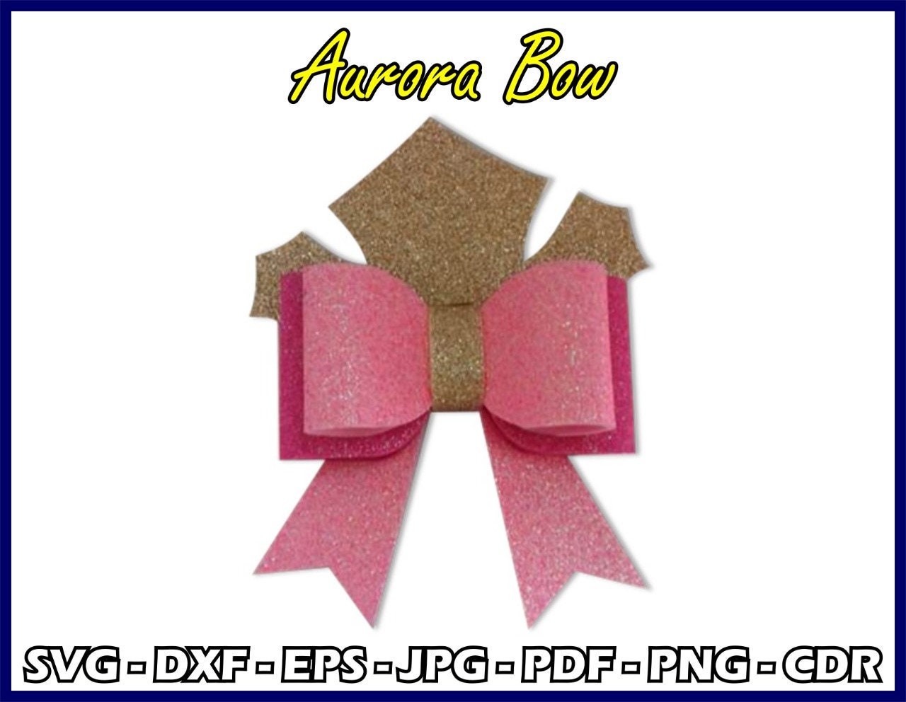 Download Aurora Princess SVG Bow Crown SVG Bow Classic Princess Bow ...