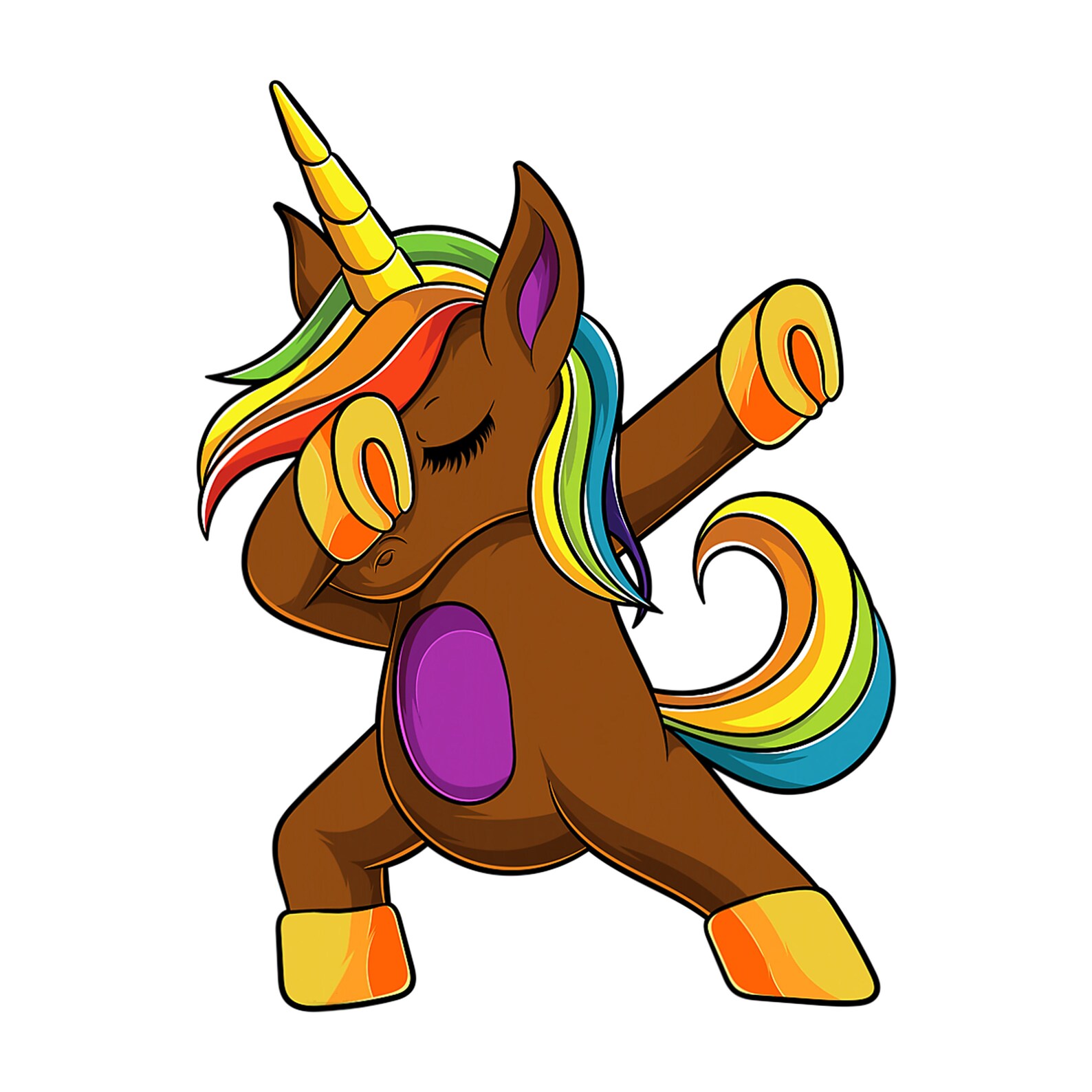 African American Afro Unicorn Rainbow Apparel Black Girl Dab Etsy