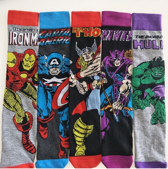 5 Pack Marvel Avengers Socks for Men One Size Thor Hulk Captain America  Hawkeye Ironman Marvel Gifts for Men Funny Socks Unique -  Norway