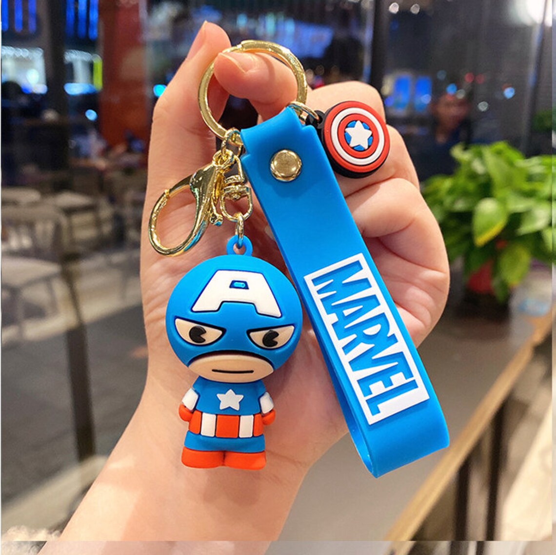 Cute 5.5cm Marvel Keychain Gift Spiderman Thor Hulk Captain Etsy Canada