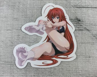 Calcomanía de anime con fetiche de pies y calcetines malolientes • Vinilo impermeable para adultos maduros