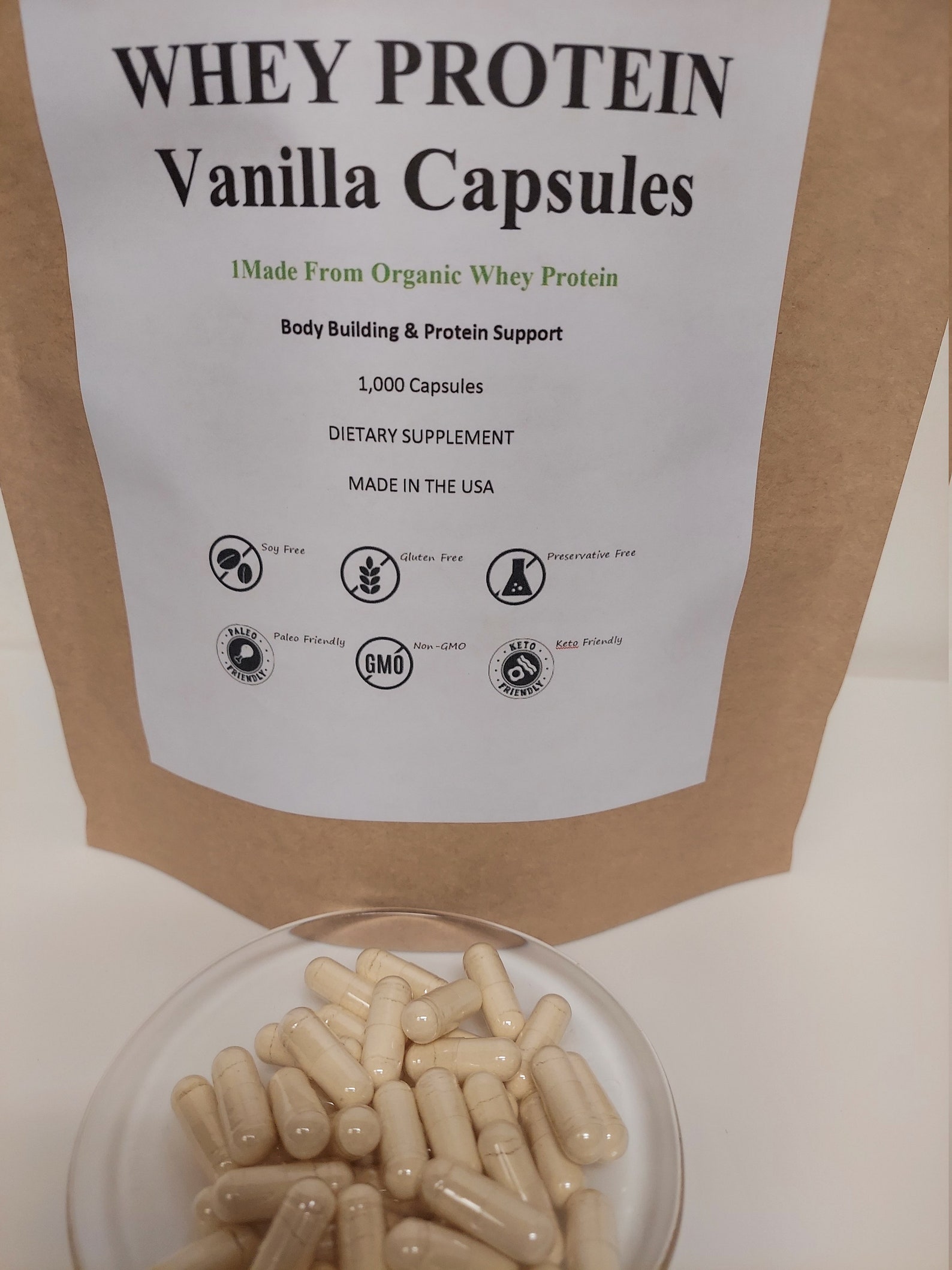 Naturexlab WHEY PROTEIN Vanilla Capsules 1000 Capsules Etsy
