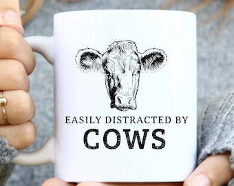 Funny Cow Coffee Mug Gift for Cows Lover Farm Animal Tea Mug Humor Farmer Quote