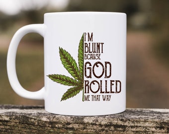 Pot Leaf Weed Marijuana Novelty Drug Smoking Humor Porcelain Coffee 11 Oz Mug 