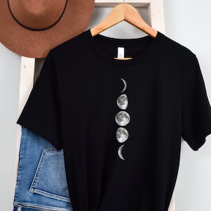 Moon Shirt, Phases of the Moon, It&#39;s Just A Phase, Moon Lover Gift, Unisex Tee, Celestial Shirt, Lunar T-Shirt, Short Sleeve Moon Shirt