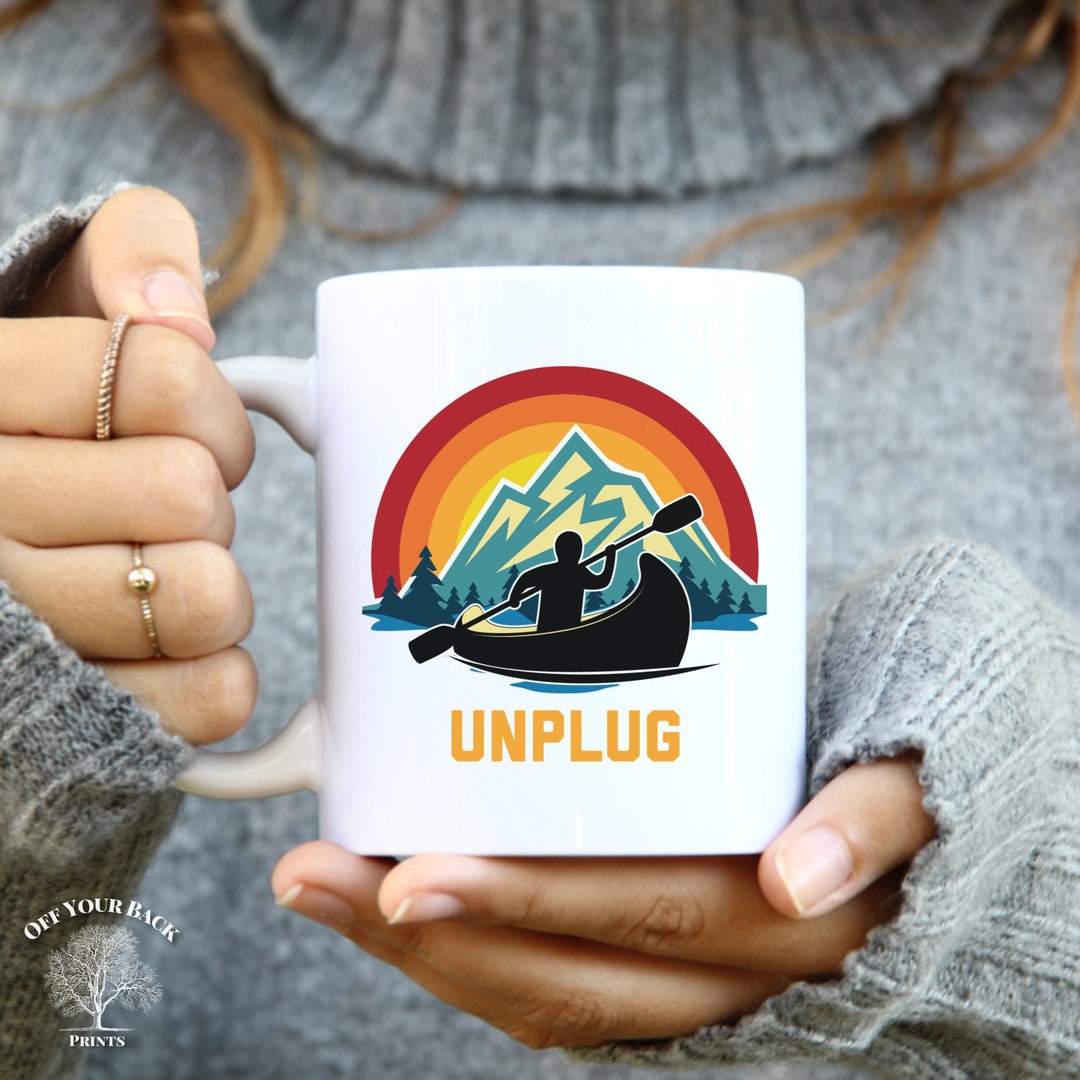 Unplug Kayak Mug Canoeing Gift Kayak Lover Gift Paddling Etsy New Zealand
