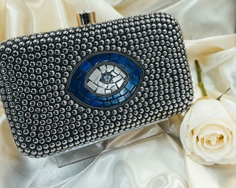 NAZAR (Evil Eye) Metal Clutch