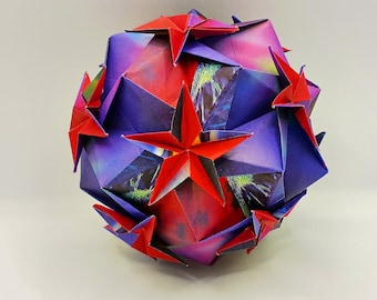 Eve Kusudama, Eve origami ball, Kusudama, Origami Ball, Origami Sculpture, Origami Art, Paper Art, Desktop Art, Origami, Paper Ball, Paper