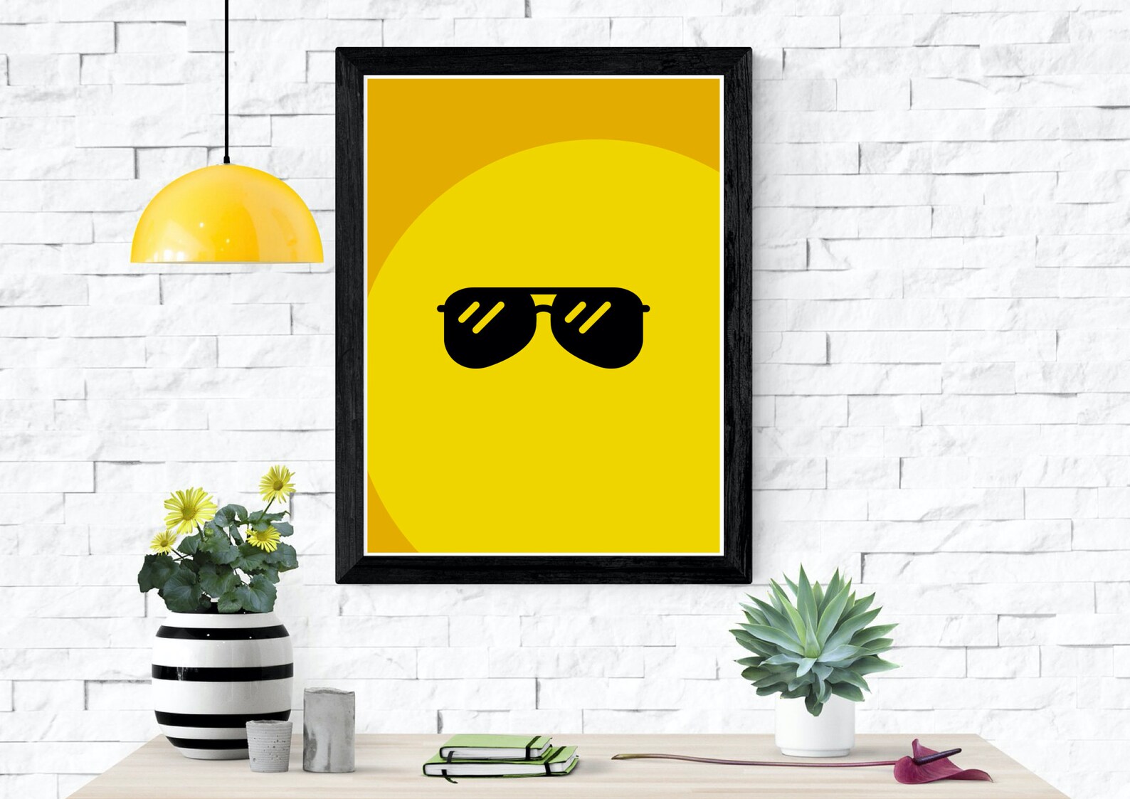 Sunglasses poster wall art print yourself to brighten your Etsy