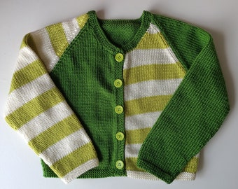 2 year old Gender Neutral Hand Knitted Cardigan