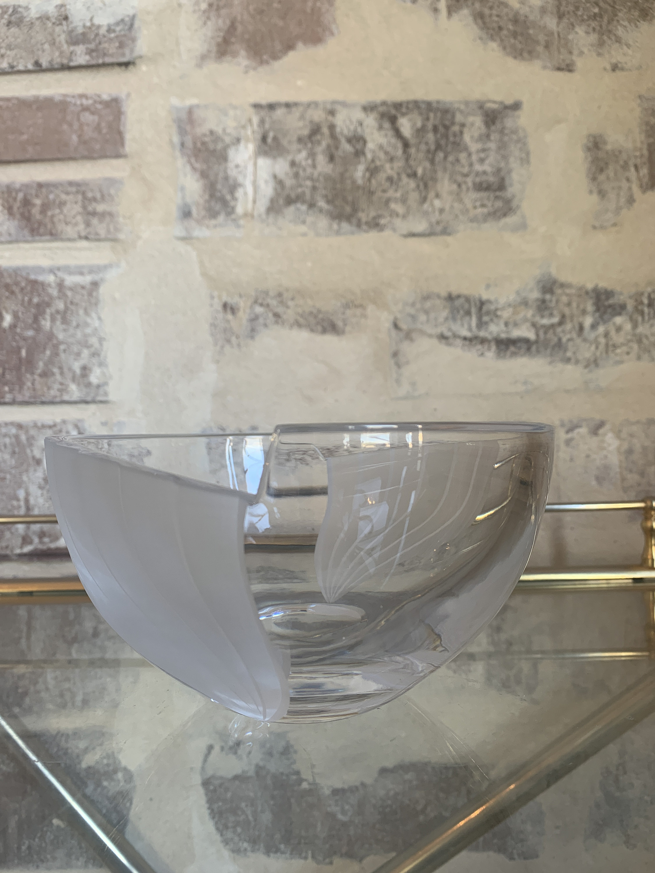Vintage Etched Glass Bowl - Etsy