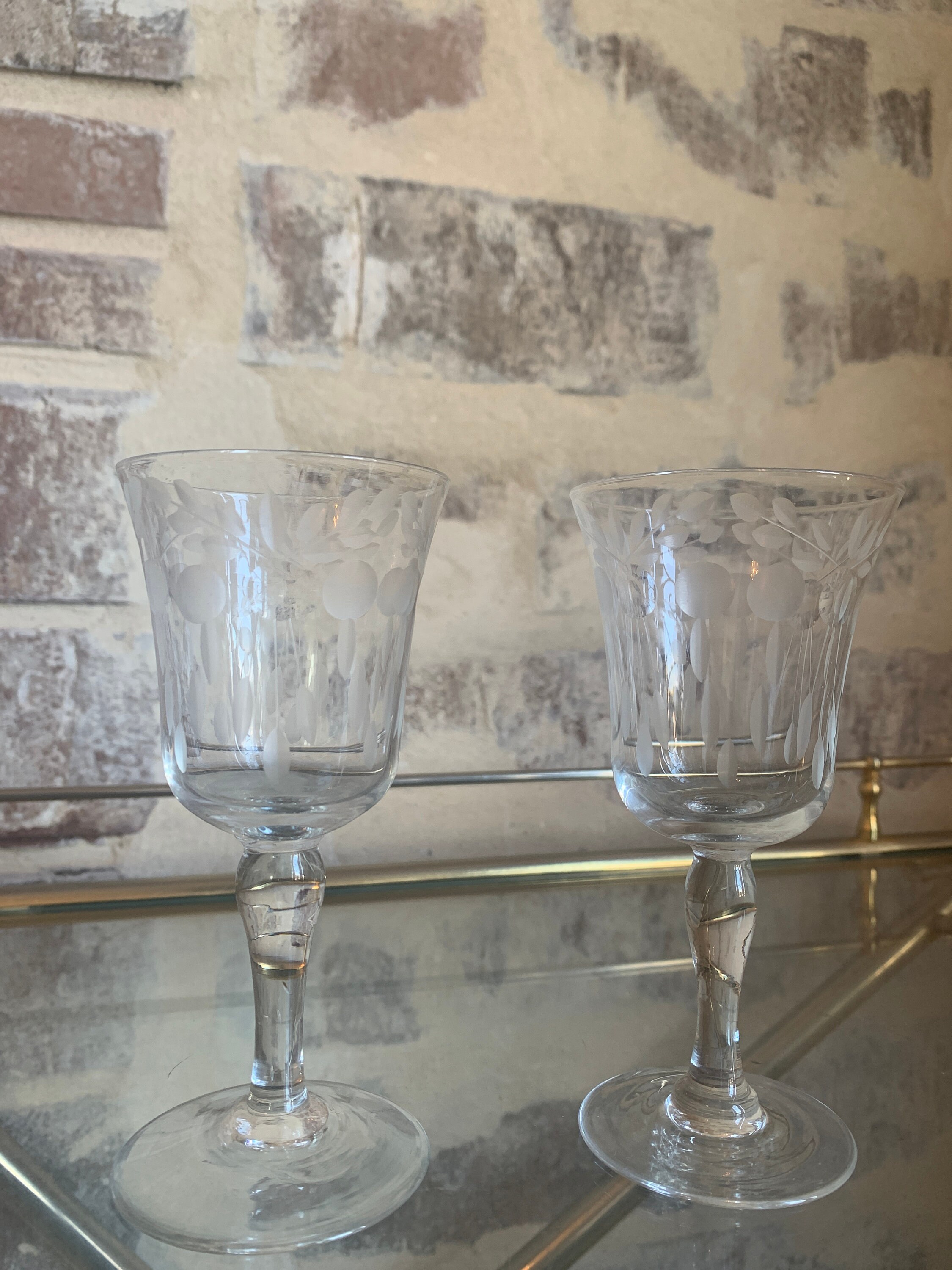 Vintage Dessert Wine Glasses set of 4 Etsy