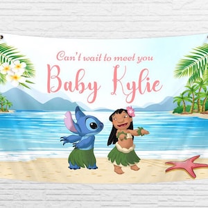 Lilo and Stitch Personalised Background Baby Shower Backdrop