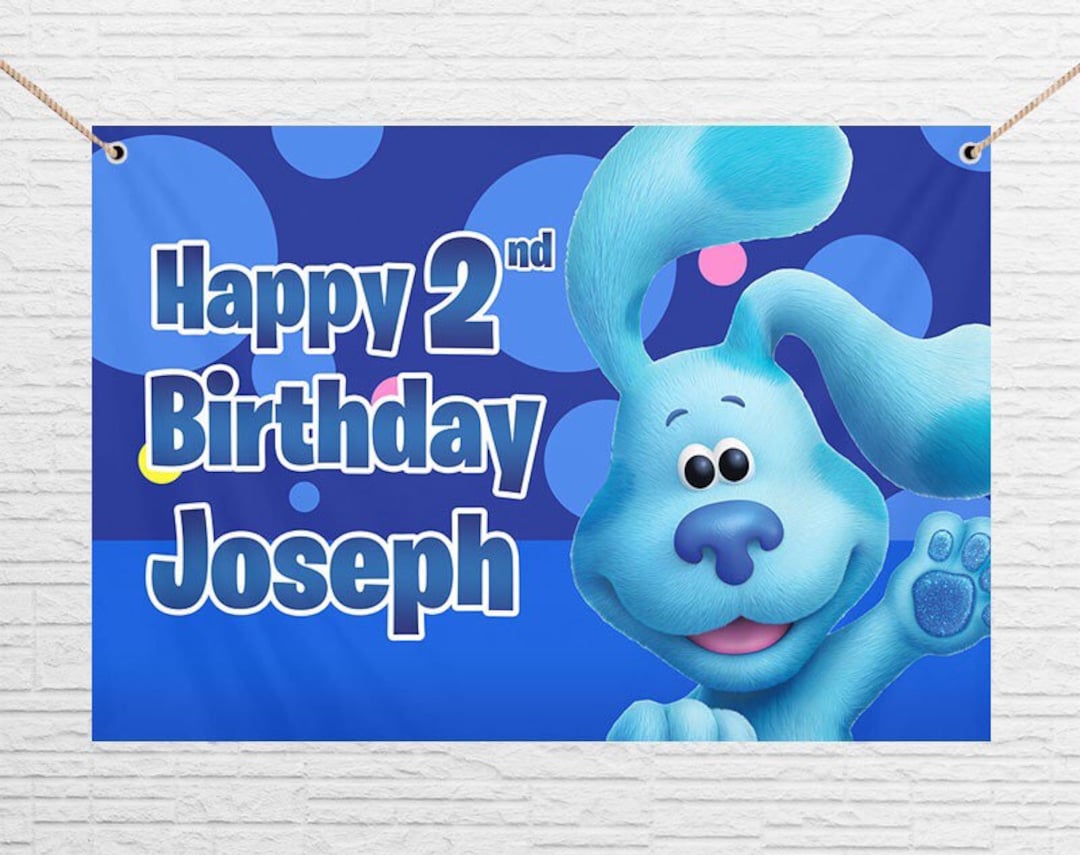 Blue's Clues Birthday Background Backdrop Etsy