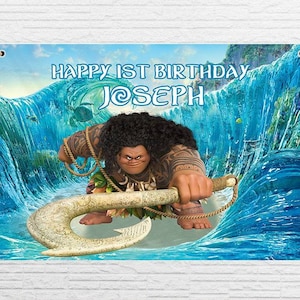 Moana Maui, fond, décoration de fête d'anniversaire