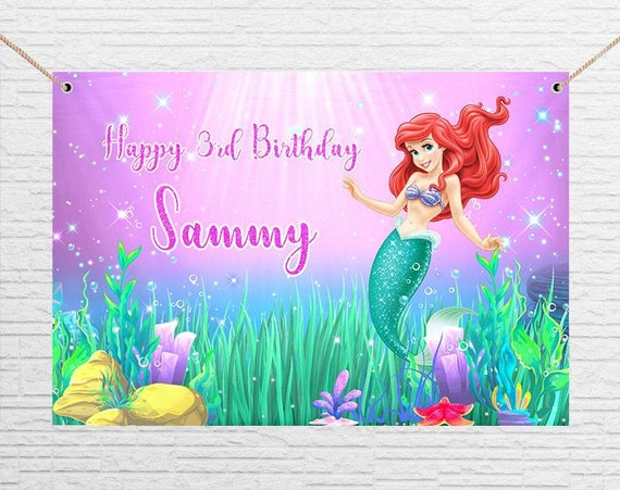 Mermaid Theme Background Birthday Backdrop - Etsy
