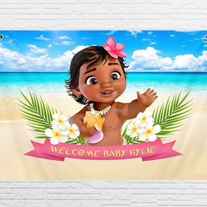 Baby Moana Background Welcome Baby Backdrop